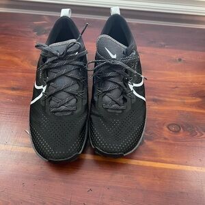 Nike Men's Pegasus Trail 5 Black and Gray Athletic Shoes